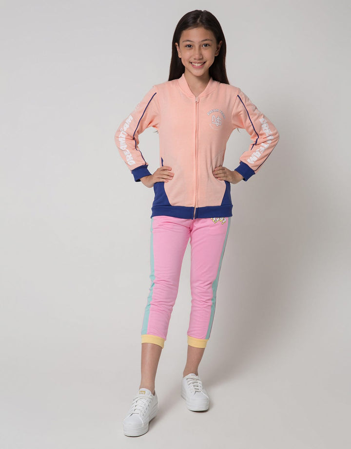 Aero Jogger Piping Edge Pocket Geber Smile Flower