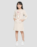 Aero Long Sleeve Midi Dress Kantong Kangguru Bear Love Love