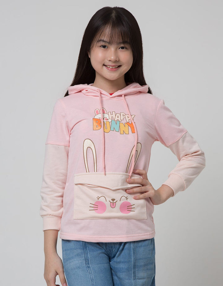 Aero Sweater Hoodie Kantong Happy Bunny