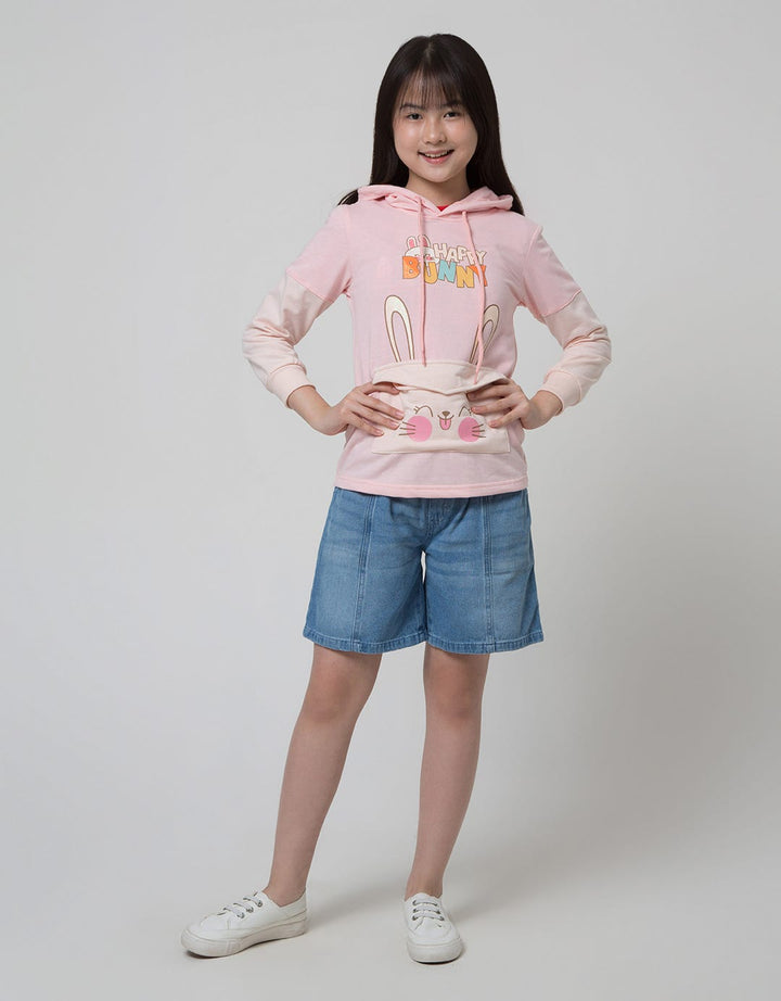 Aero Sweater Hoodie Kantong Happy Bunny