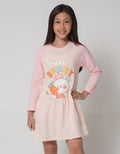 Aero Long Sleeve Midi Dress Cut Sewn Happy Bunny