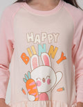 Aero Long Sleeve Midi Dress Cut Sewn Happy Bunny