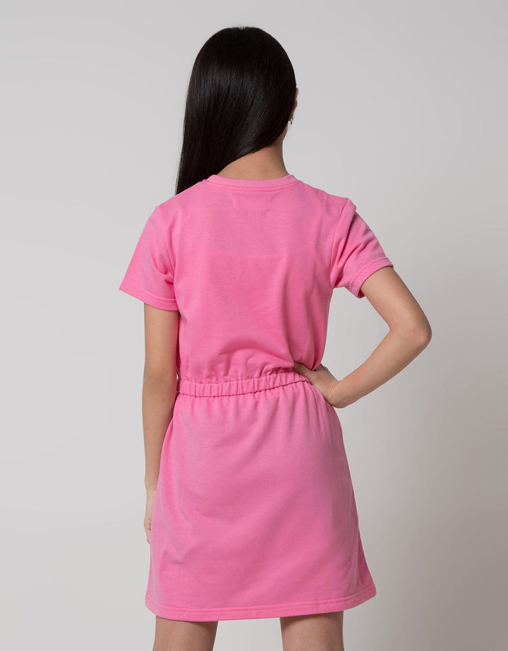 Aero Short Sleeve Midi Dress Pinggang Karet Unicorn League