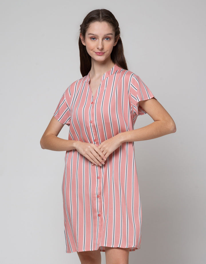 St. Yves Berry Line Midi Dress Wanita