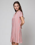 St. Yves Berry Line Midi Dress Wanita