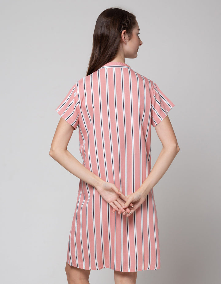 St. Yves Berry Line Midi Dress Wanita