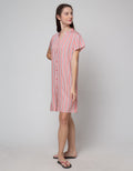 St. Yves Berry Line Midi Dress Wanita
