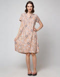 St. Yves Short Sleeve Midi Dress Bunga Klasik