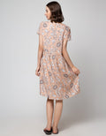 St. Yves Short Sleeve Midi Dress Bunga Klasik
