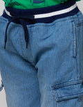 Little M Short Denim Bloon Rib