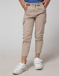 Little M Long Pants Reguler Rib Cargo Stretch