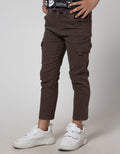 Little M Long Pants Reguler Rib Cargo Stretch