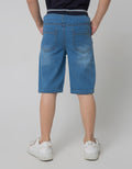 Little M Short Denim Rib Bordir Twilltape Samping