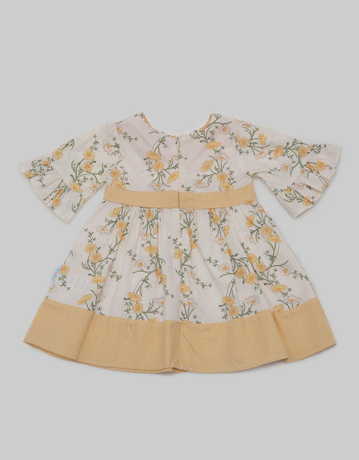 Pipiniko Dress Flower Combi Stripe