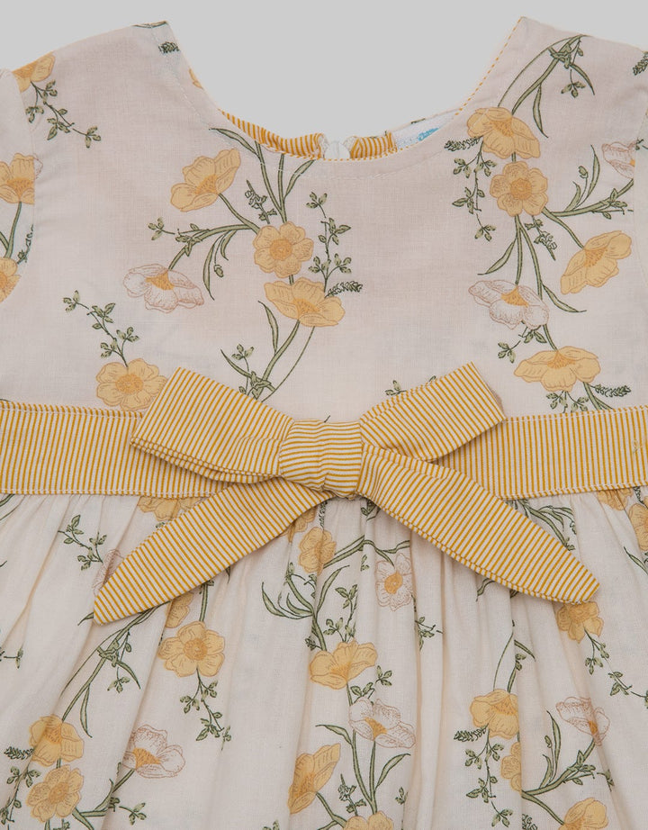 Pipiniko Dress Flower Combi Stripe