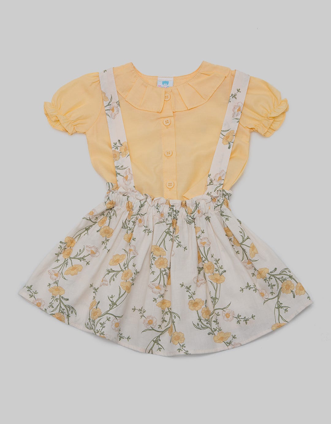 Pipiniko Pinafore Dress With Coral