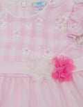 Pipiniko Dress Short Sleeve Lace Textured Dot