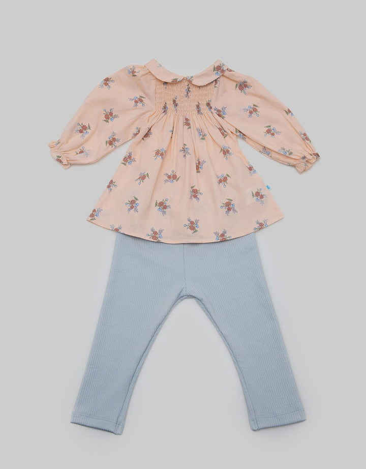 Pipiniko Set Smock Print Flower Sethig03