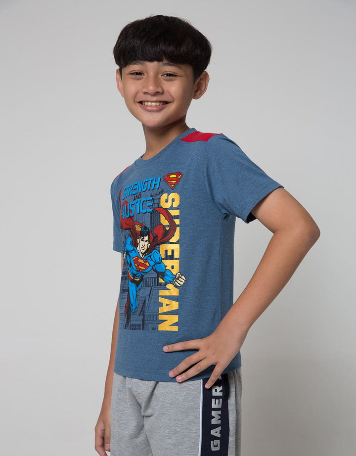 Character Short Sleeve T-Shirt Print Superman Strength Justice A