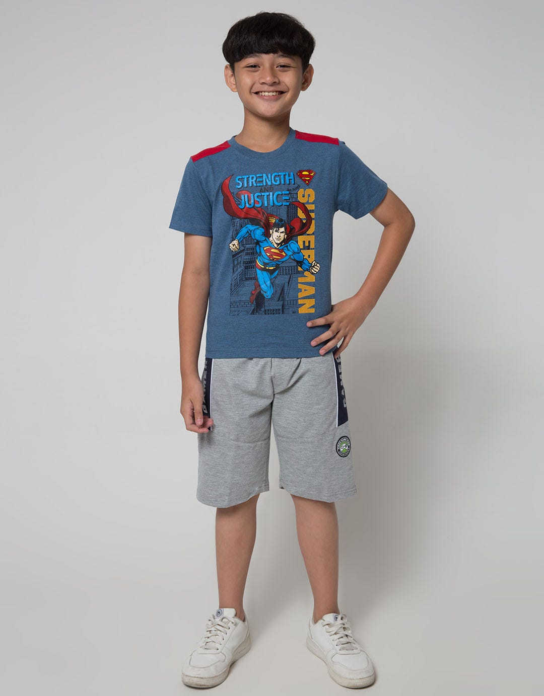 Character Short Sleeve T-Shirt Print Superman Strength Justice A