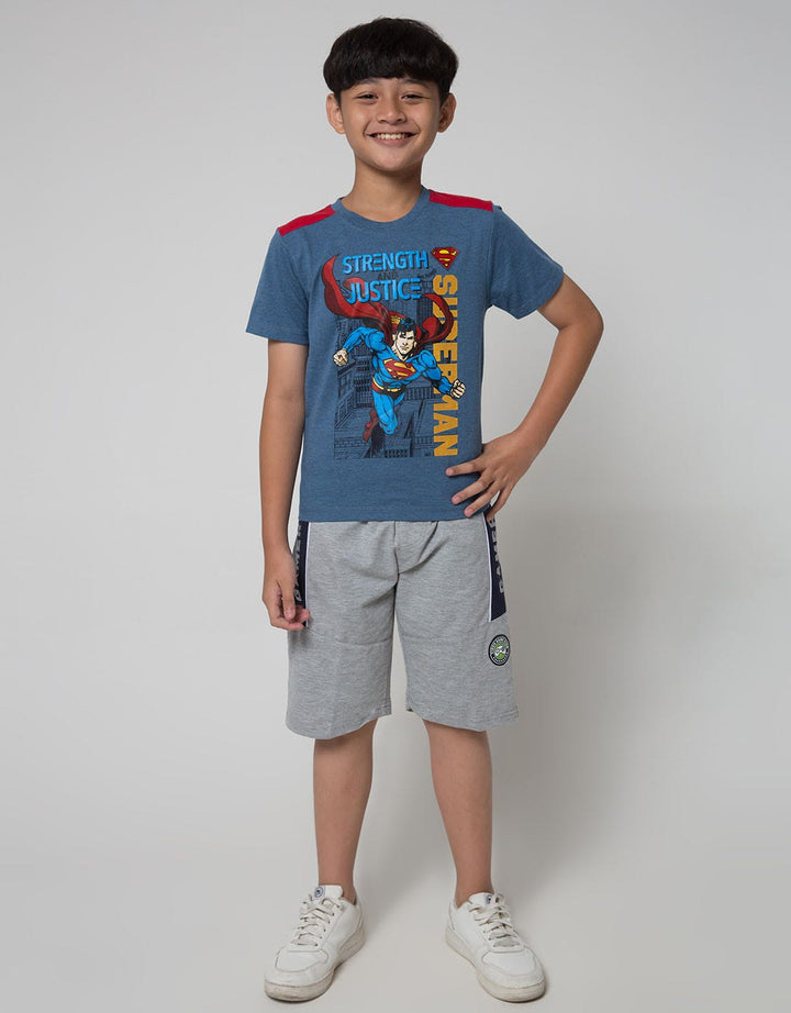 Character Short Sleeve T-Shirt Print Superman Strength Justice A