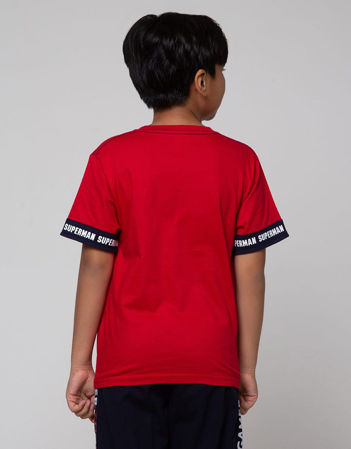 Character T-Shirt Superman Ribbon Lengan
