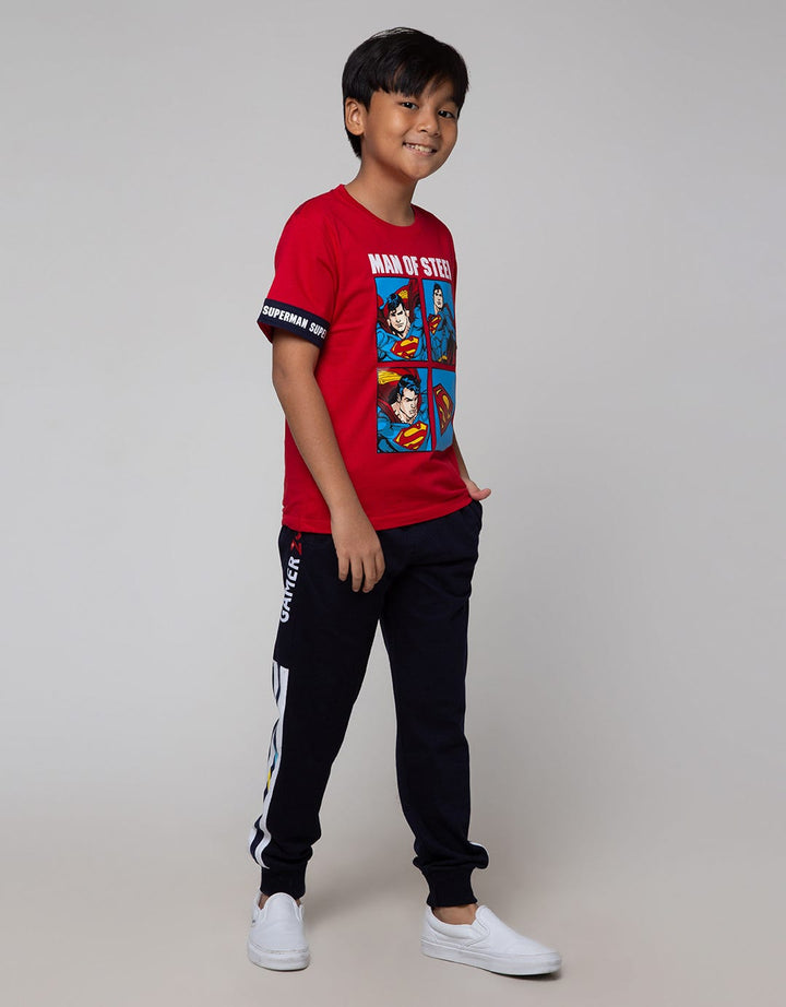 Character T-Shirt Superman Ribbon Lengan
