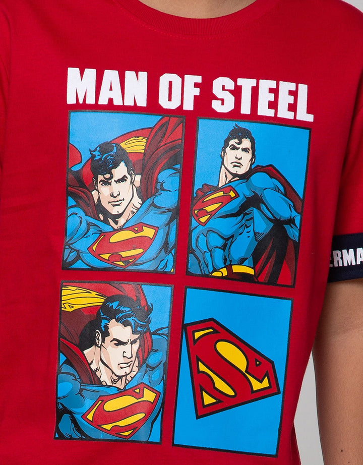 Character T-Shirt Superman Ribbon Lengan