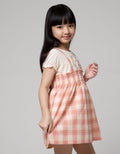 Little M Short Sleeve Midi Dress Overall Woven Polkadot Kecil