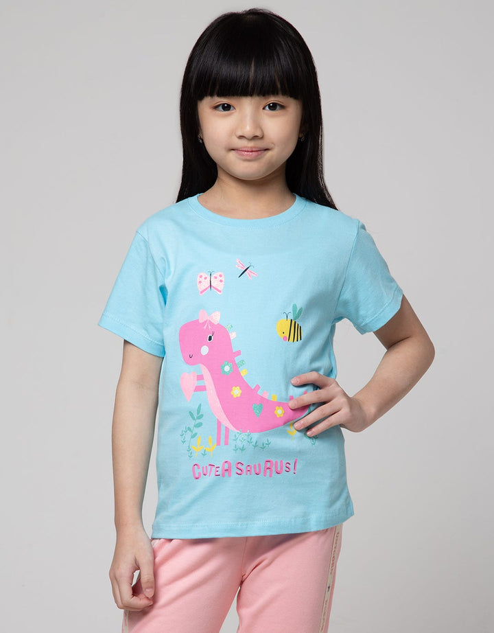 Little M Short Sleeve T-Shirt Print Raglan Bear Homerun Dropping