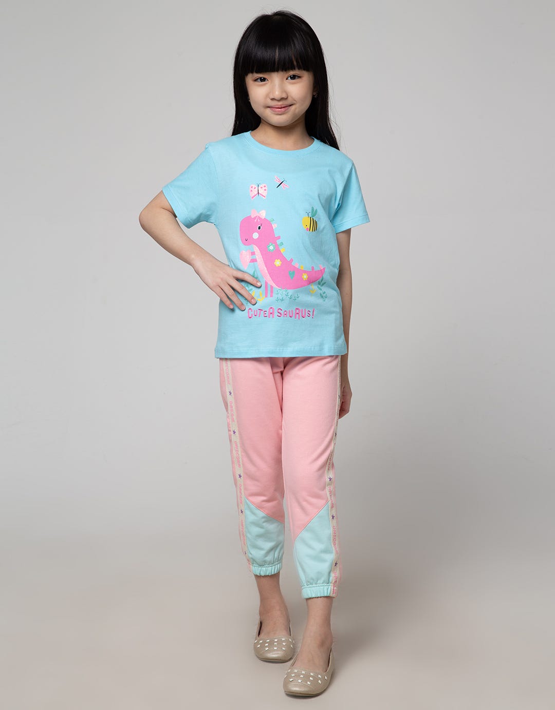 Little M Short Sleeve T-Shirt Print Raglan Bear Homerun Dropping