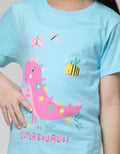 Little M Short Sleeve T-Shirt Print Raglan Bear Homerun Dropping