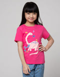 Little M Dino Two Kaos Anak Perempuan