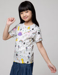 Little M Dino Four Kaos Anak Perempuan