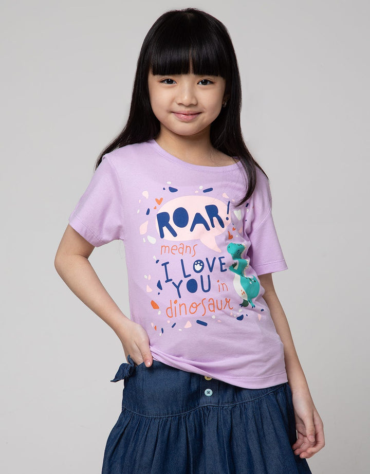 Little M Dino Five Kaos Anak Perempuan