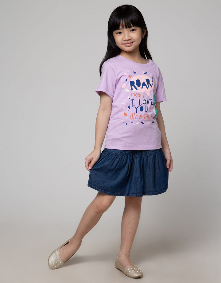 Little M Dino Five Kaos Anak Perempuan