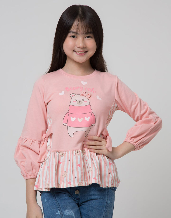 Aero Long Sleeve T-Shirt Bear Komb Fullprint Side Tie