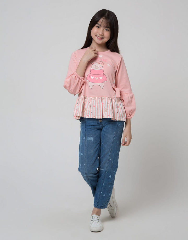 Aero Long Sleeve T-Shirt Bear Komb Fullprint Side Tie