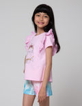 Aero Short Sleeve T-Shirt Ruffle Print Meowgical