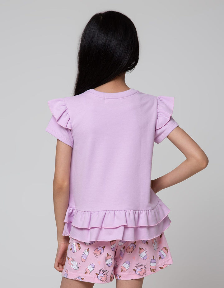 Aero Short Sleeve T-Shirt Ruffle Print Bunny
