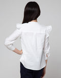 Aero Long Sleeve Shirt Lace Chest Hand Ruffle