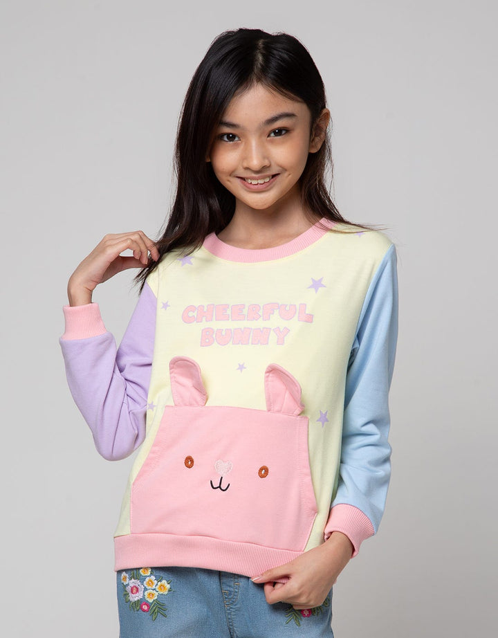 Aero Sweatshirt Color Block Cheerful Bunny