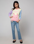 Aero Sweatshirt Color Block Cheerful Bunny