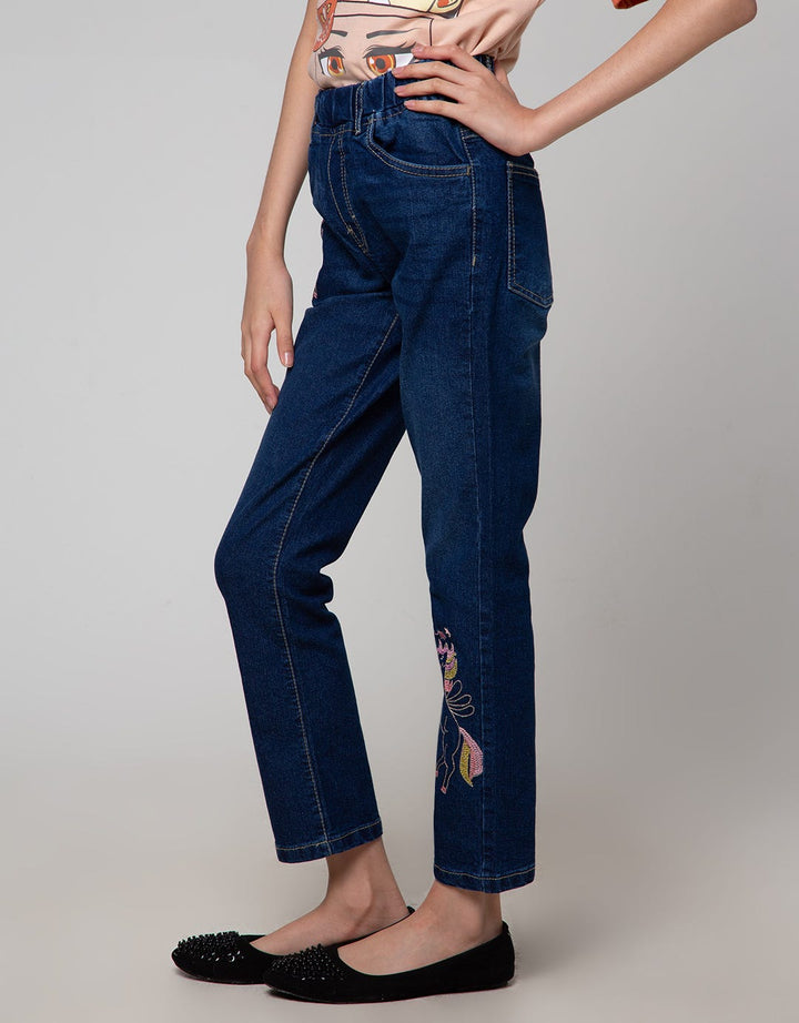 Aero Denim Long Pants Unicorn Pleated Bottom