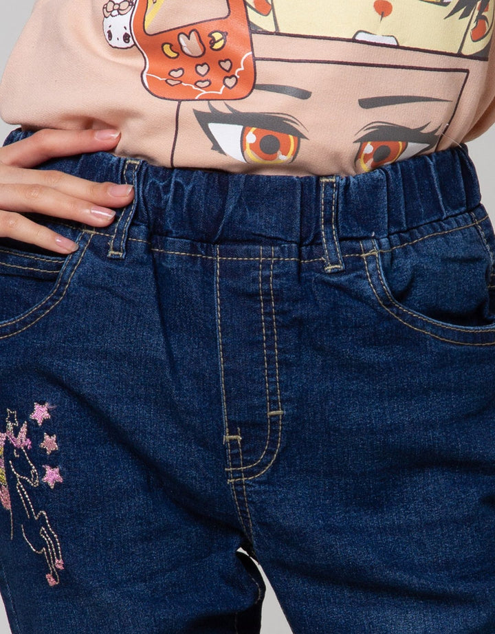 Aero Denim Long Pants Unicorn Pleated Bottom