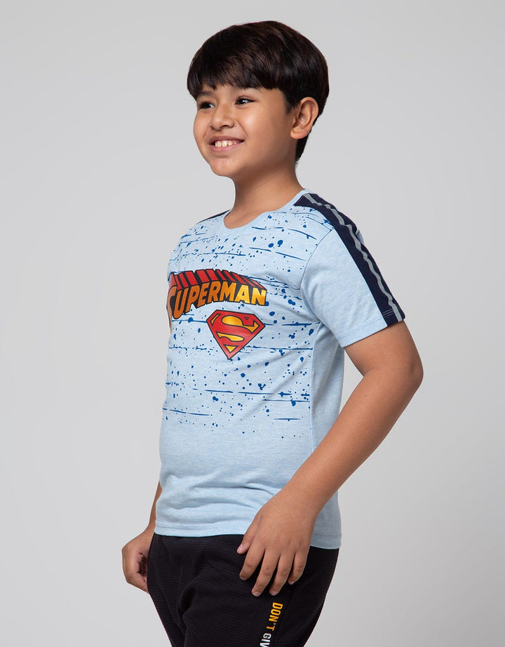 Character T-Shirt Superman Tulisan Lis Lengan C