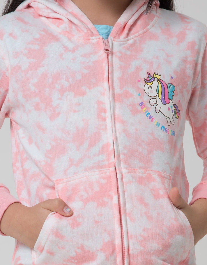 Little M Tie Dye Unicorn Jaket Anak Perempuan