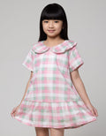 Little M Long Sleeve Blouse Kerah Kotak Sweet Cat