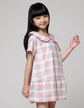 Little M Long Sleeve Blouse Kerah Kotak Sweet Cat