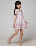 Little M Long Sleeve Blouse Kerah Kotak Sweet Cat